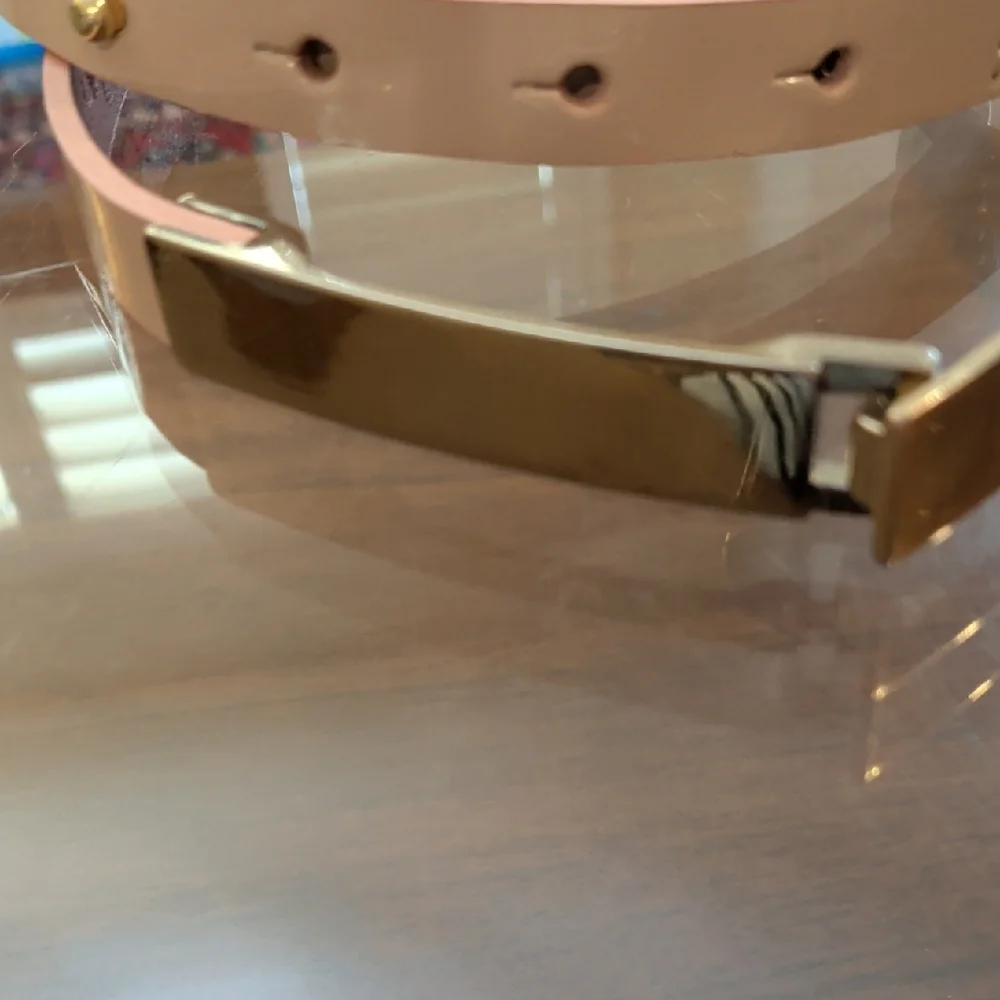 Halogen Light Pink Belt with Gold Buckle